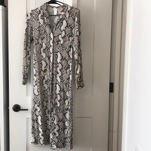 Snake Print Midi Dress